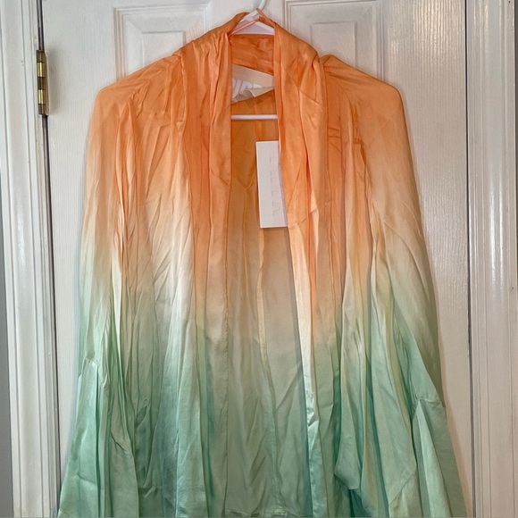 Pippa Kimono Women's Large Neon Orange‎ Lime Ombre - Picture 2 of 16